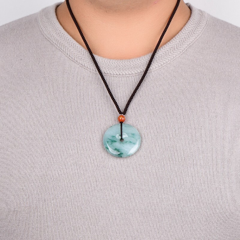 可玉可求 翡翠平安扣吊坠