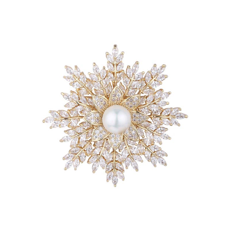 Eternelle复古雪花胸针