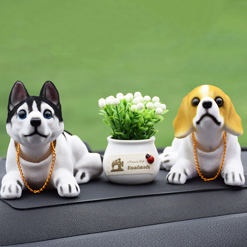 车百泰 高仿真名犬公仔摆件