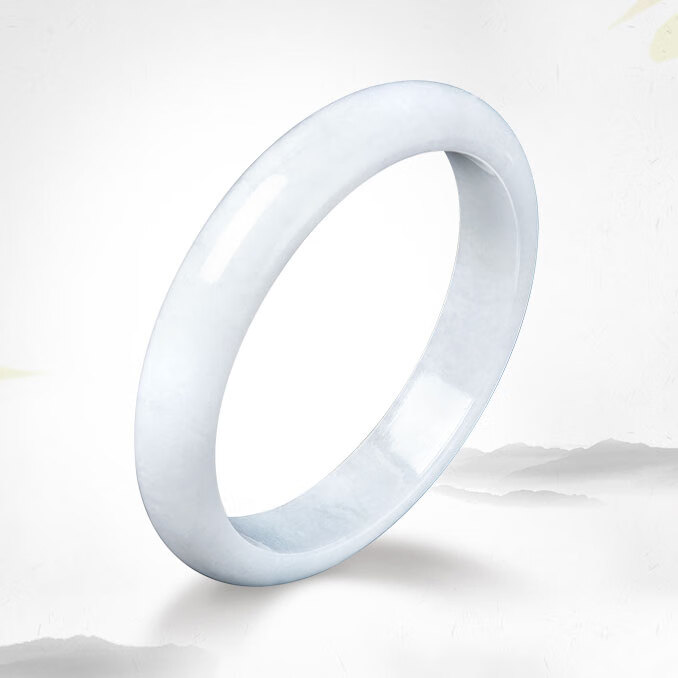 周大福 飘花抛光翡翠手镯