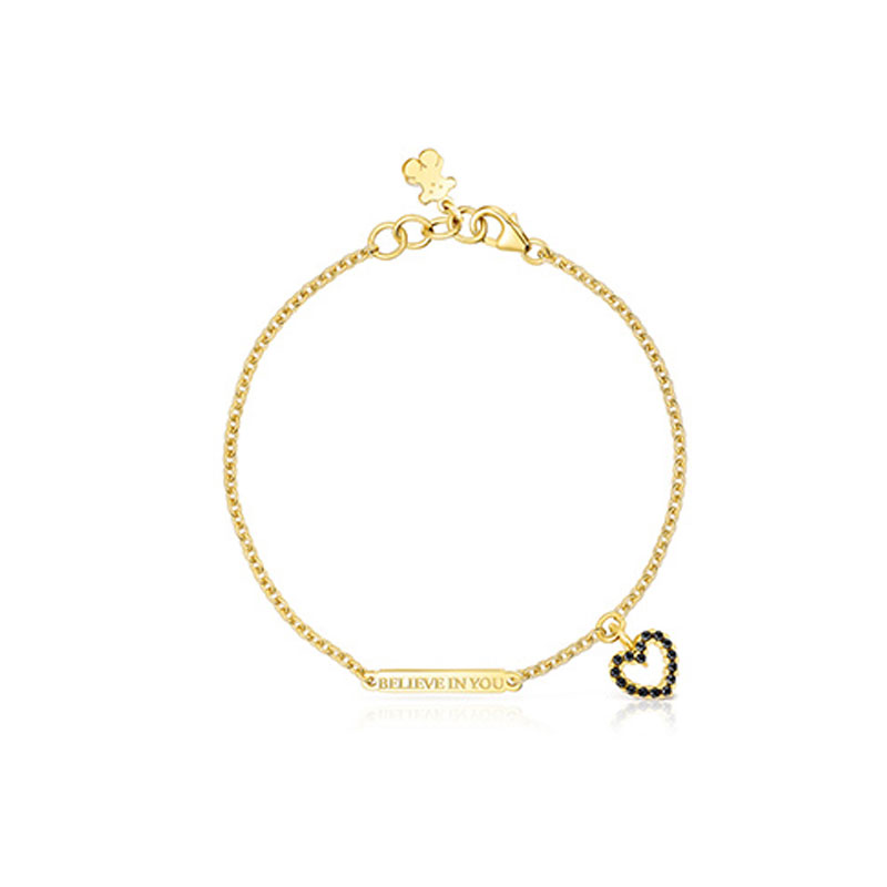 桃丝熊 黑色晶石 手链