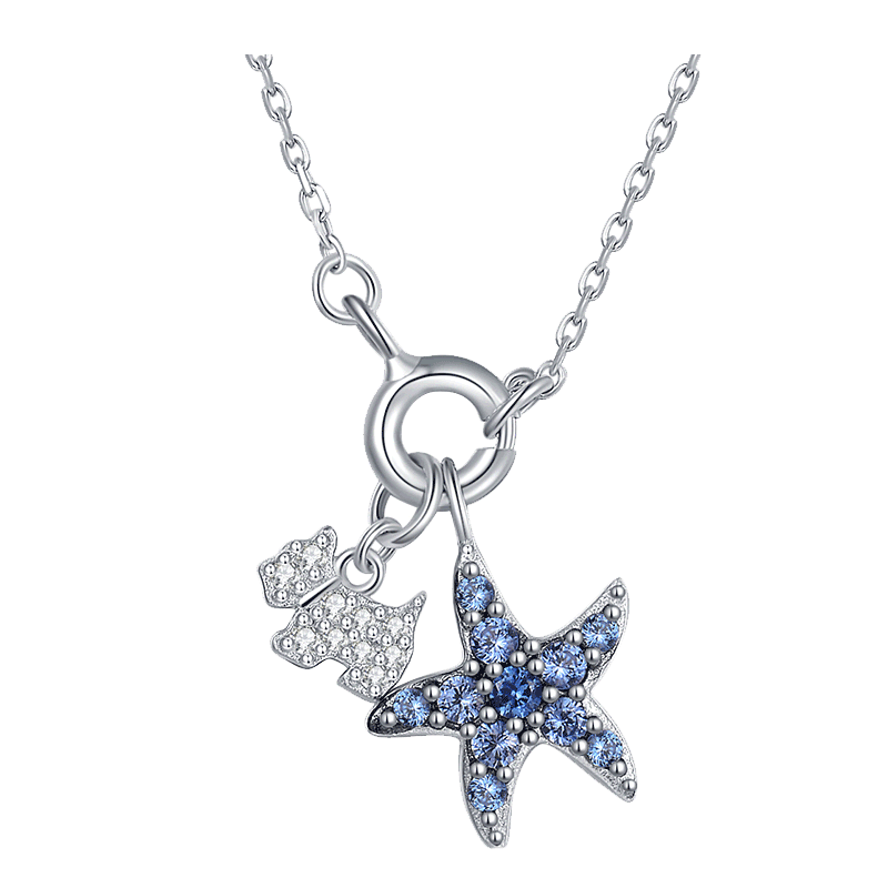 瑷嘉莎 925银海洋银色项链