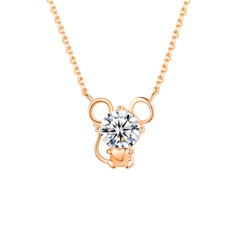 银千惠 鼠迎新春银项链