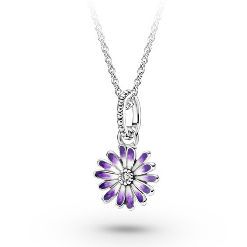 潘多拉紫色雏菊项链