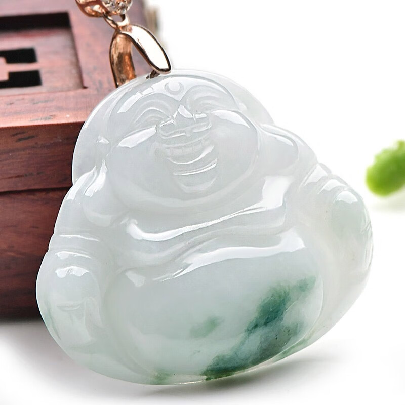千载一玉 飘花弥勒 翡翠吊坠