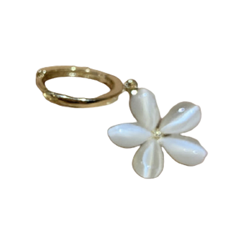 伊黛儿 花朵猫眼石耳环