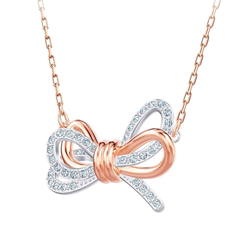 施华洛世奇 双色蝴蝶结造型项链