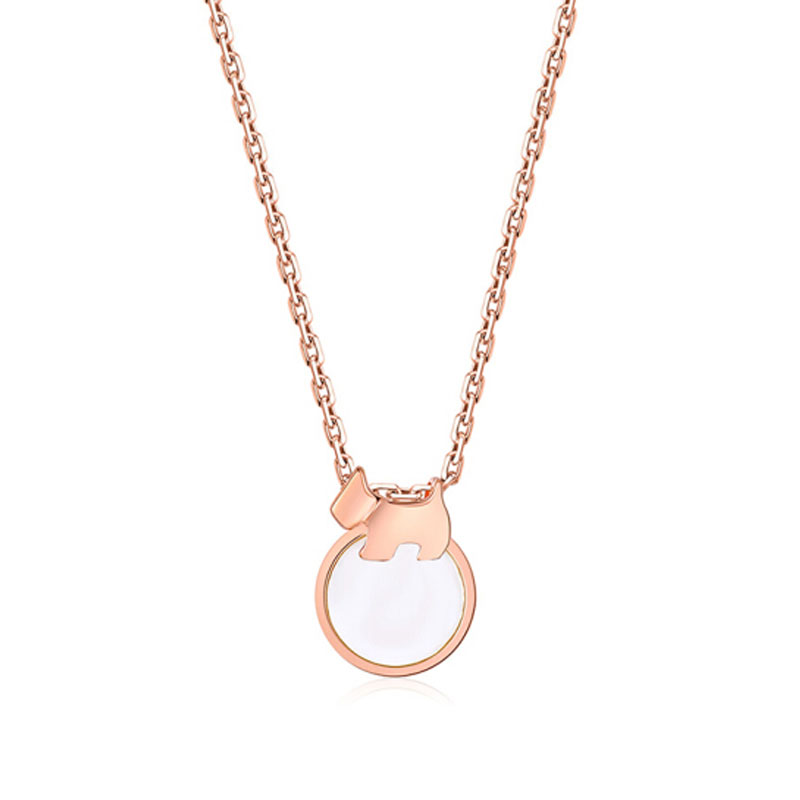 瑷嘉莎 圆圈小狗 项链