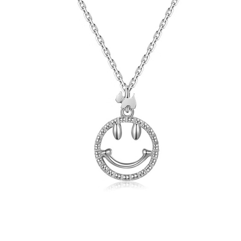 AGATHA镂空笑脸锁骨链