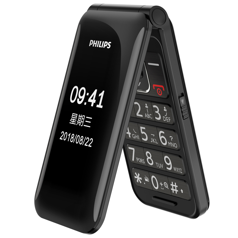 飞利浦 双屏翻盖老人手机