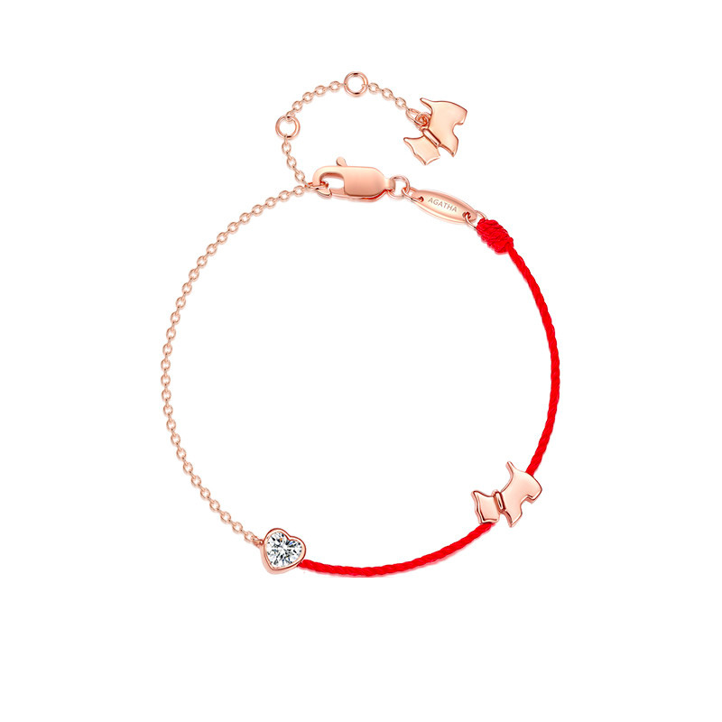 瑷嘉莎 爱心钻石 手链