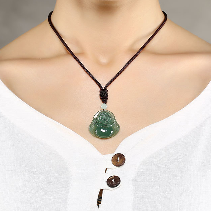 凤禧 弥勒佛公玉牌吊坠