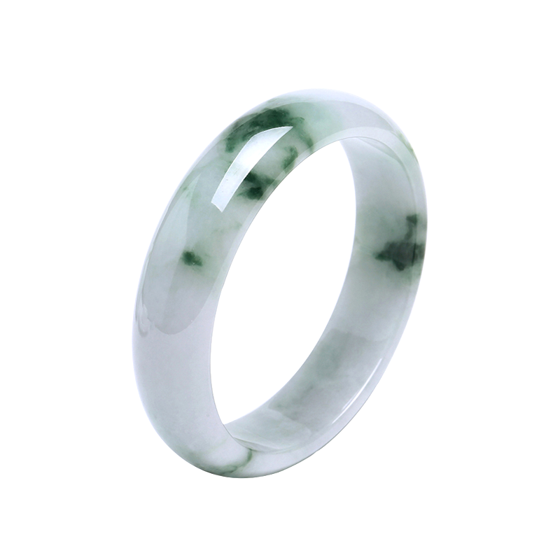 净心石 水润飘花翡翠手镯