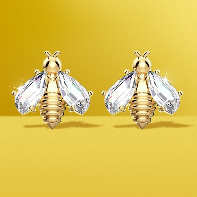 施华洛世奇 可爱蜜蜂耳饰