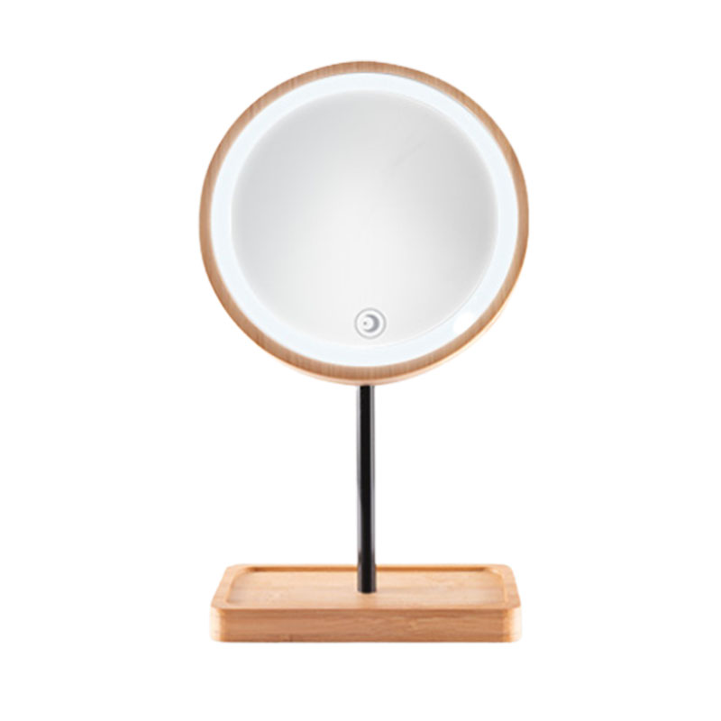 夕风竹木 置物托盘化妆镜
