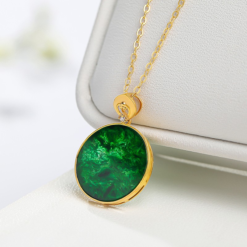 珍唯伊 平安无事牌翡翠吊坠