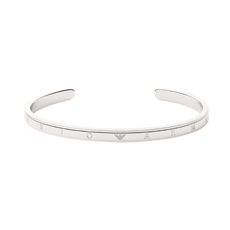 阿玛尼 银色开口腕饰