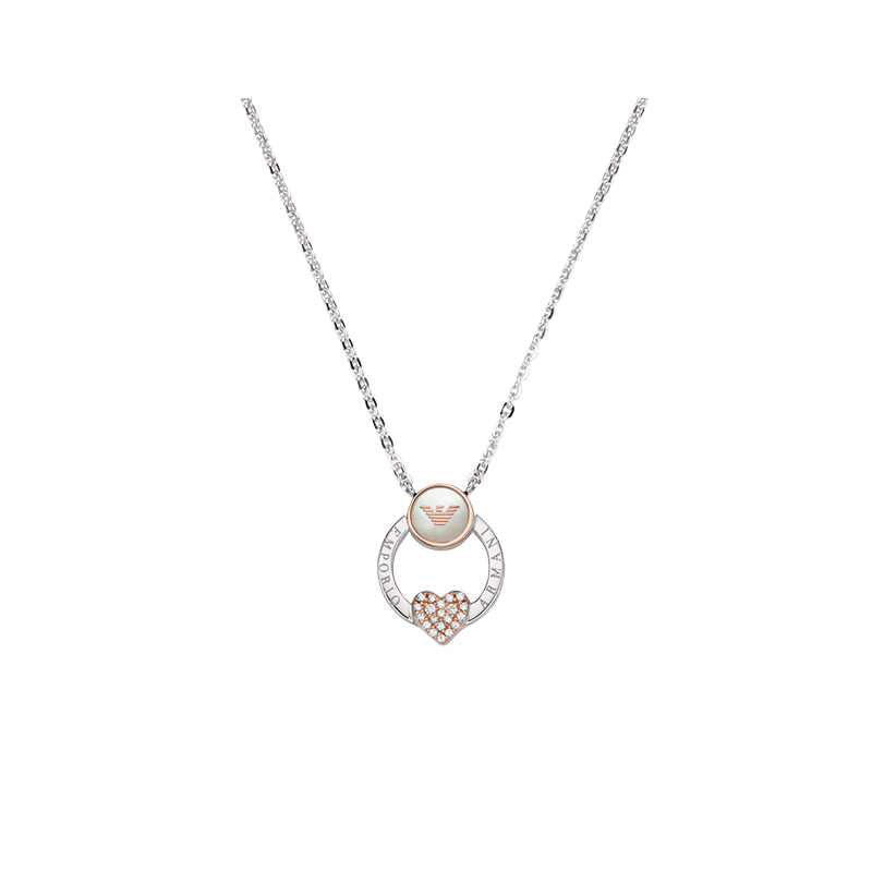 阿玛尼 爱心圆环项链