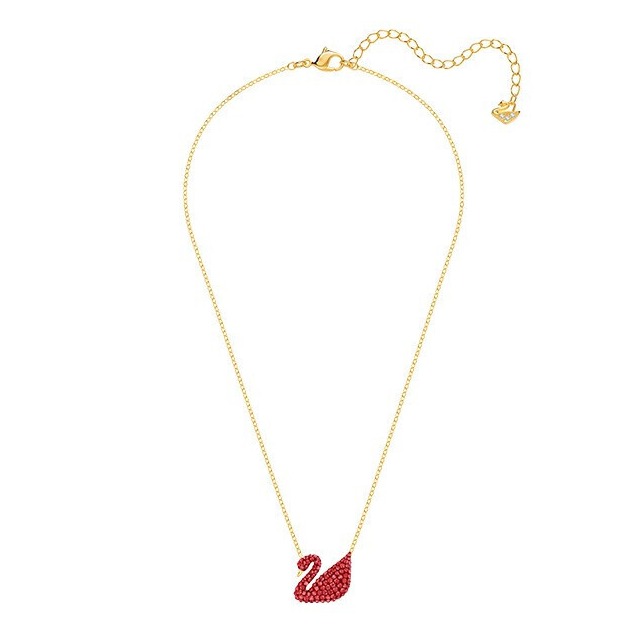施华洛世奇 红色天鹅项链