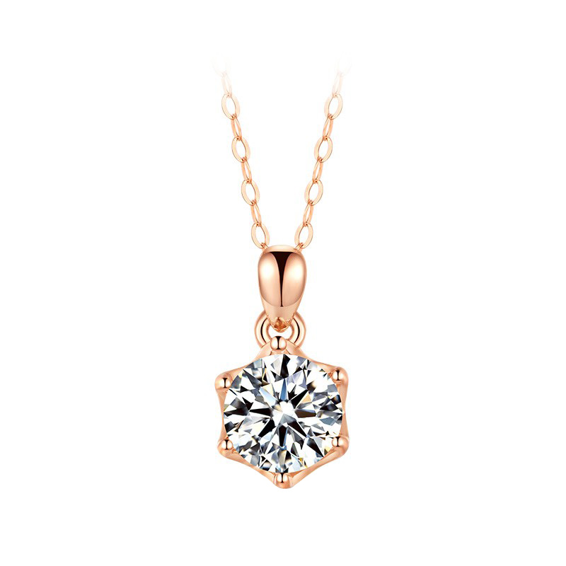 T400 18K金莫桑石项链