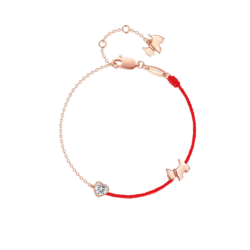 AGATHA爱心红色手链