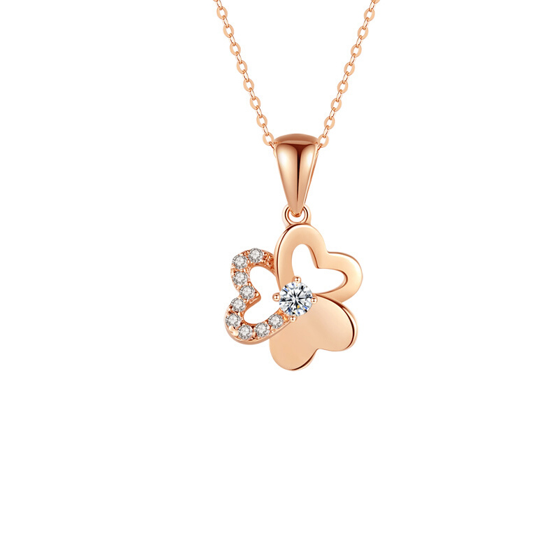 是你 三叶草彩金项链