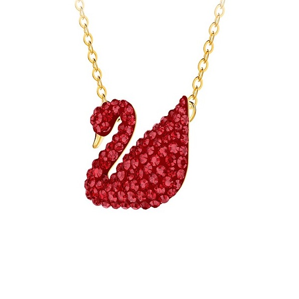 施华洛世奇红色天鹅项链