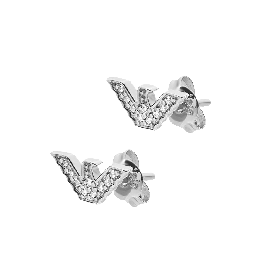 阿玛尼镶钻处理耳钉