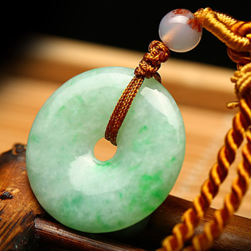 七彩云南 平安扣 翡翠吊坠