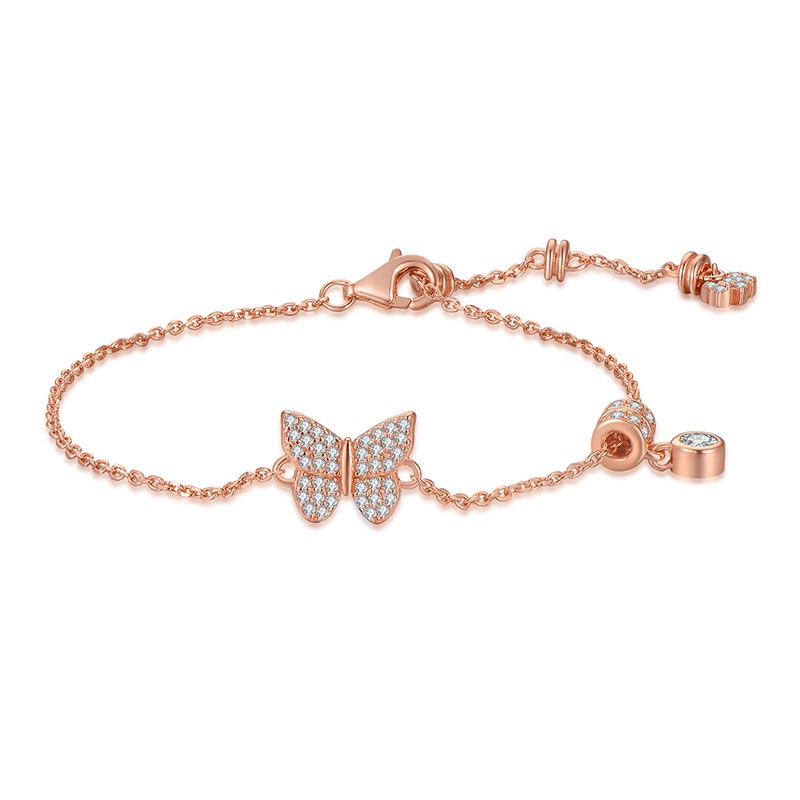 瑷嘉莎蝴蝶闪耀时尚吊坠手链