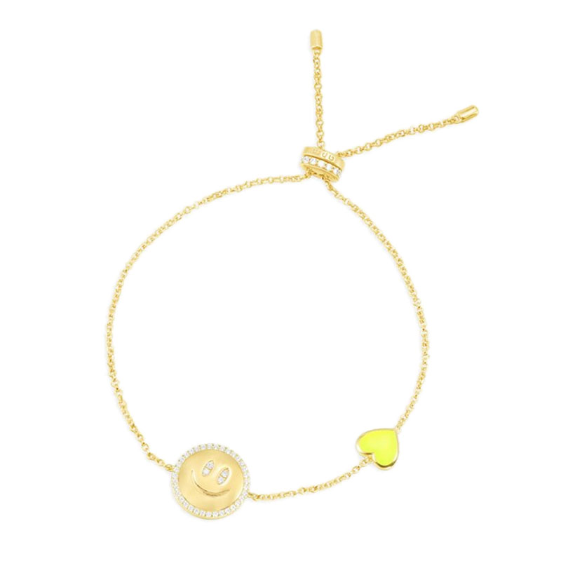 APM 荧光黄爱心 手链