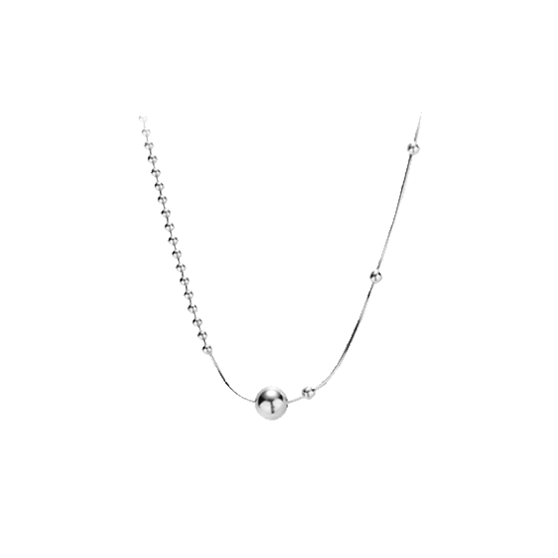 伊黛儿 银珠颈链