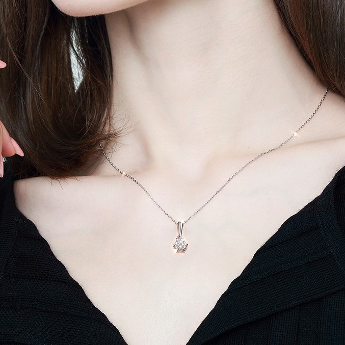 T400莫桑石925银项链