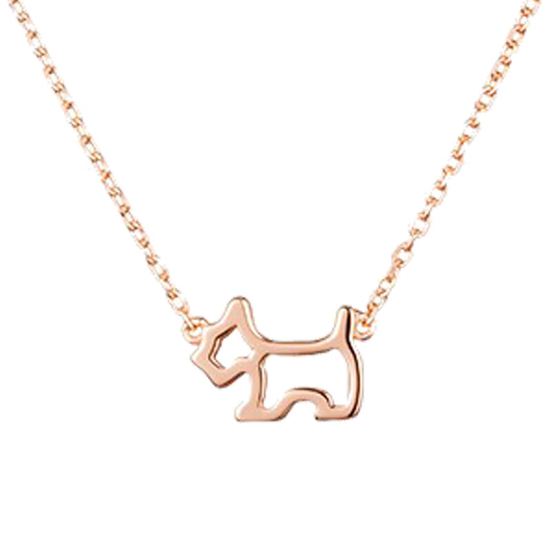 瑷嘉莎 镂空小狗 项链