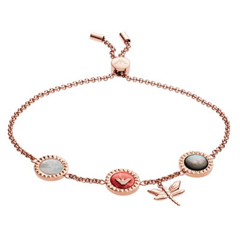 阿玛尼时尚玫瑰金手链