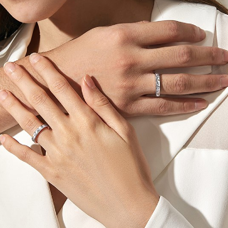 银千惠对戒简约戒指