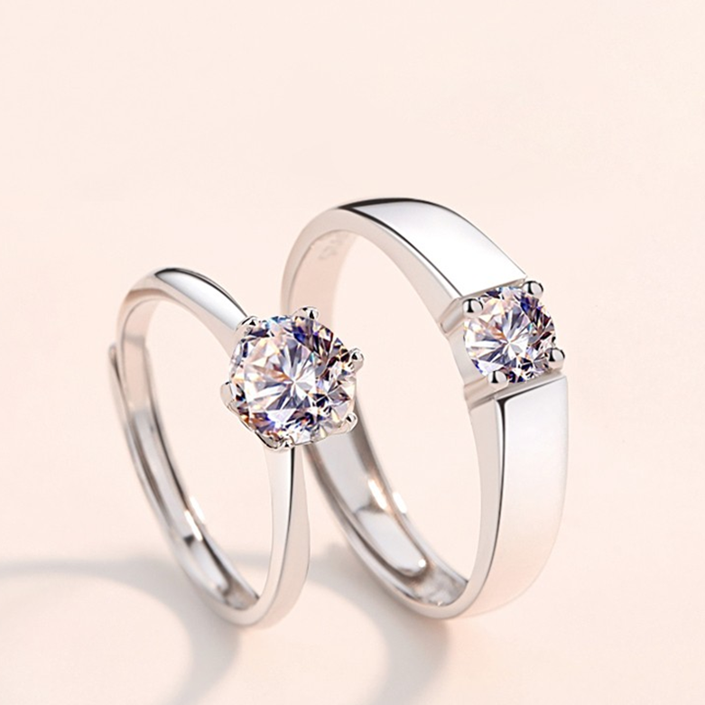 恋晴一克拉莫桑钻石戒指