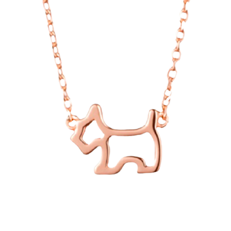 瑷嘉莎 镂空小狗项链