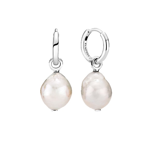 潘多拉 淡水巴洛克珍珠耳饰