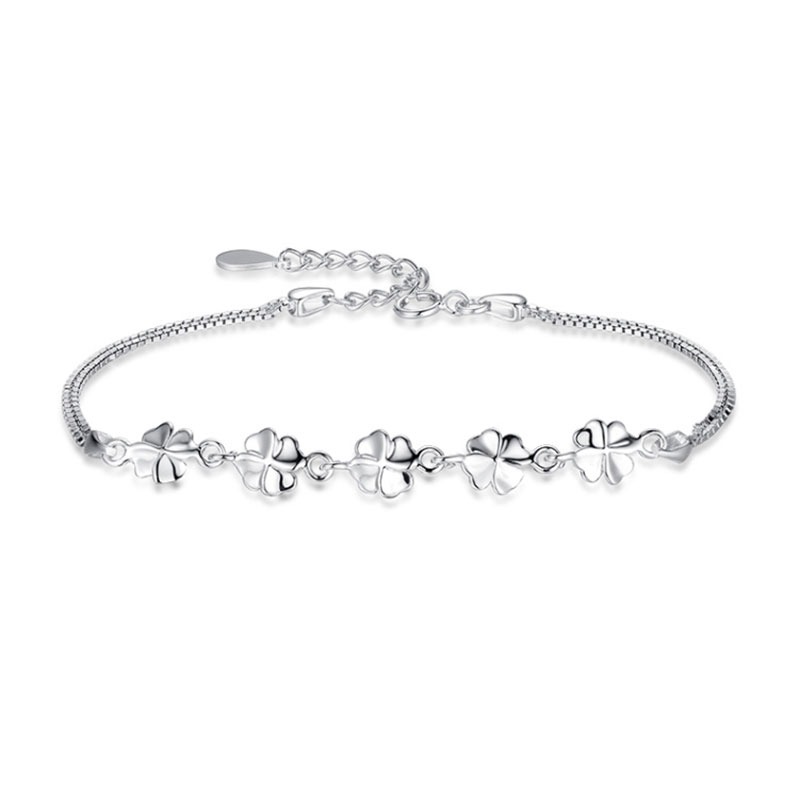 卡蒂罗四叶草925银手链