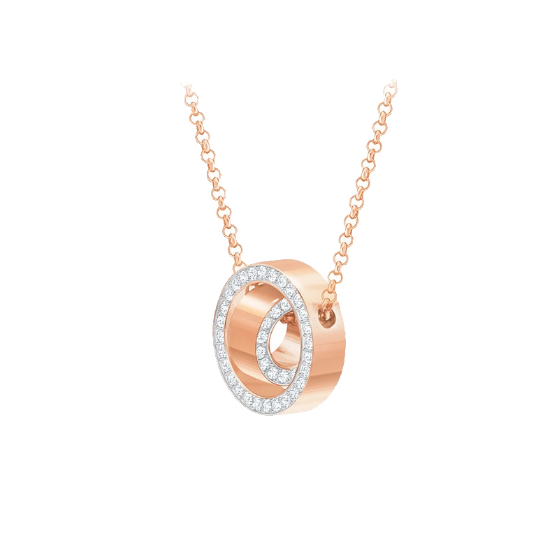 施华洛世奇玫瑰金色项链