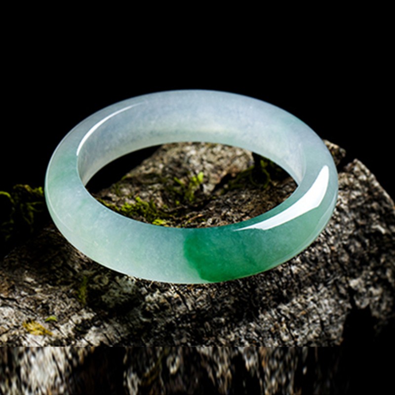 熙末 飘花翡翠手镯