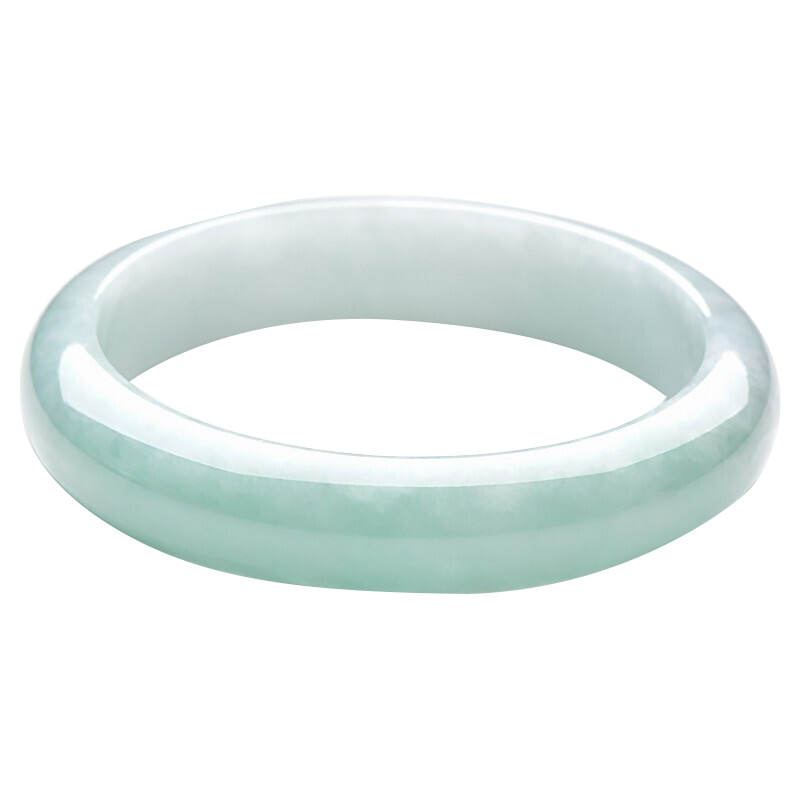 可玉可求 清新淡绿翡翠手镯