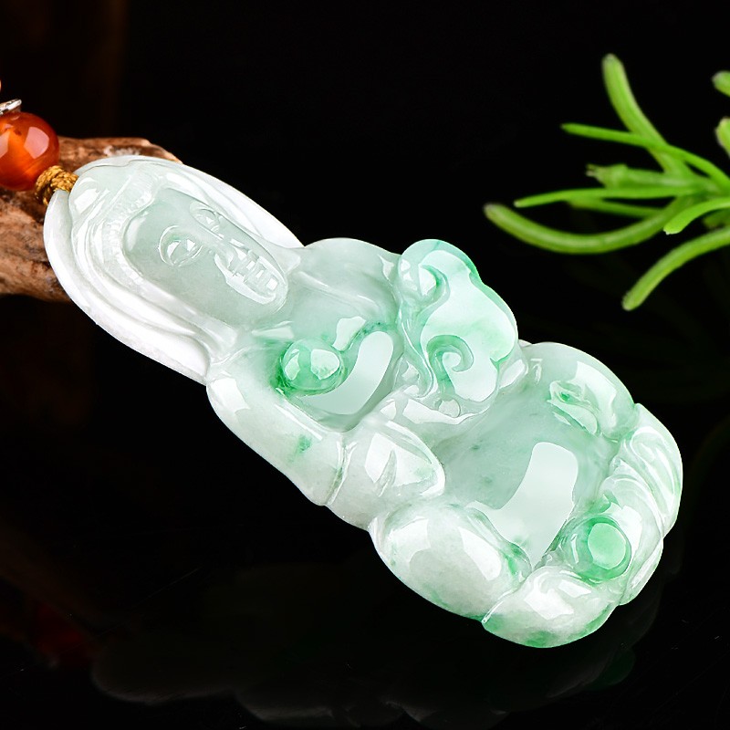 可玉可求 观音 翡翠吊坠