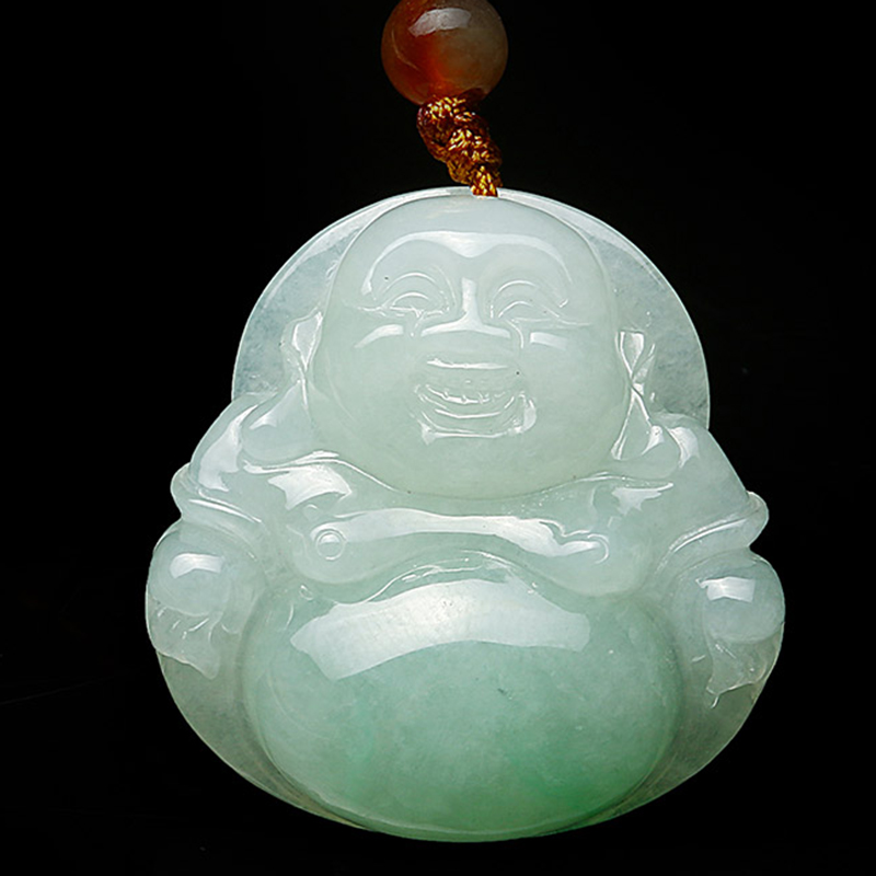 七彩云南 弥勒佛翡翠吊坠