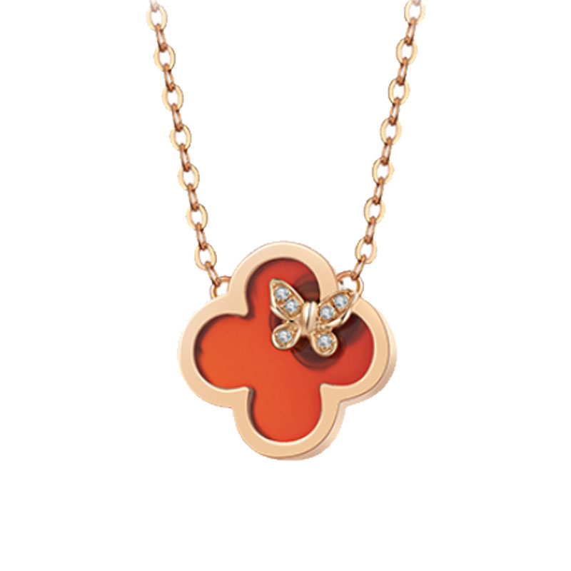 花影 四叶草项链