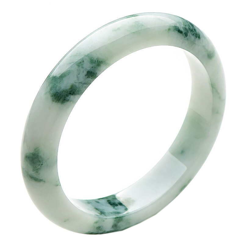 千载一玉 飘花带证书翡翠手镯