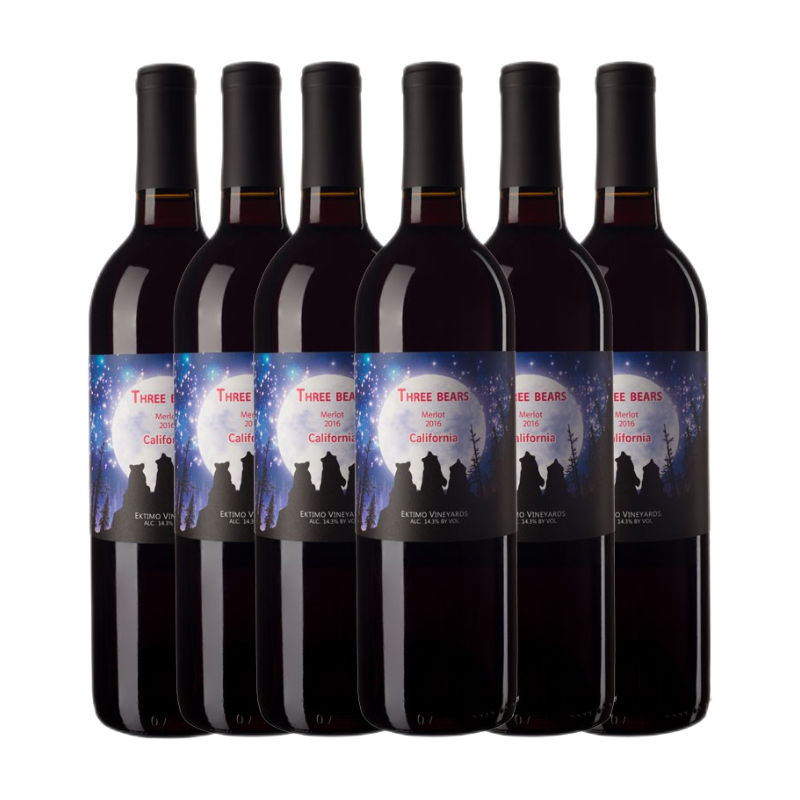三只熊 梅洛加州进口红酒