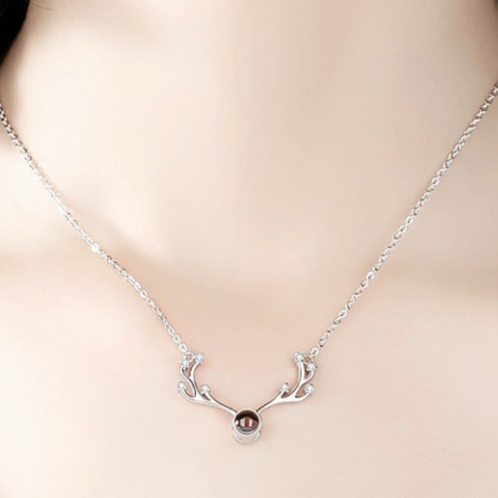 沉鱼落雁 小鹿角网红吊坠项链