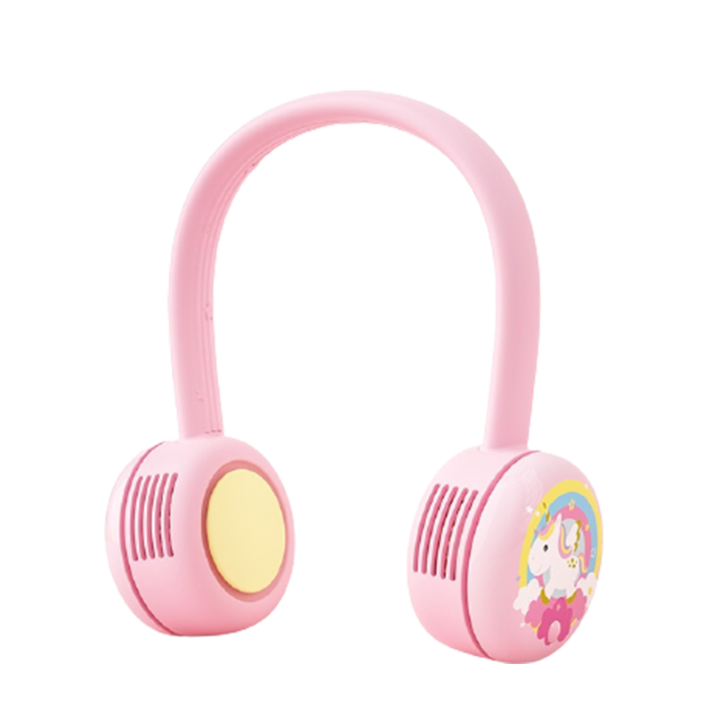 古姿 独角兽无叶儿童挂脖风扇